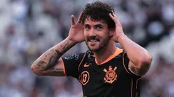 Gustavo Henrique jogador do Corinthians comemora seu gol durante partida contra o Ponte Preta no estadio Arena Corinthians pelo campeonato Paulista 2026. Foto: Ettore Chiereguini/AGIF