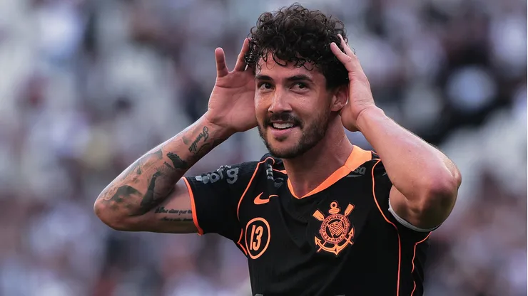 Gustavo Henrique jogador do Corinthians comemora seu gol durante partida contra o Ponte Preta no estadio Arena Corinthians pelo campeonato Paulista 2026. Foto: Ettore Chiereguini/AGIF