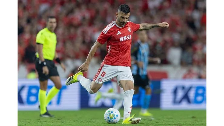 Bruno Henrique (Internacional) durante jogo contra o Grêmio, no dia 11.04.2026. Foto: Liamara Polli/AGIF
