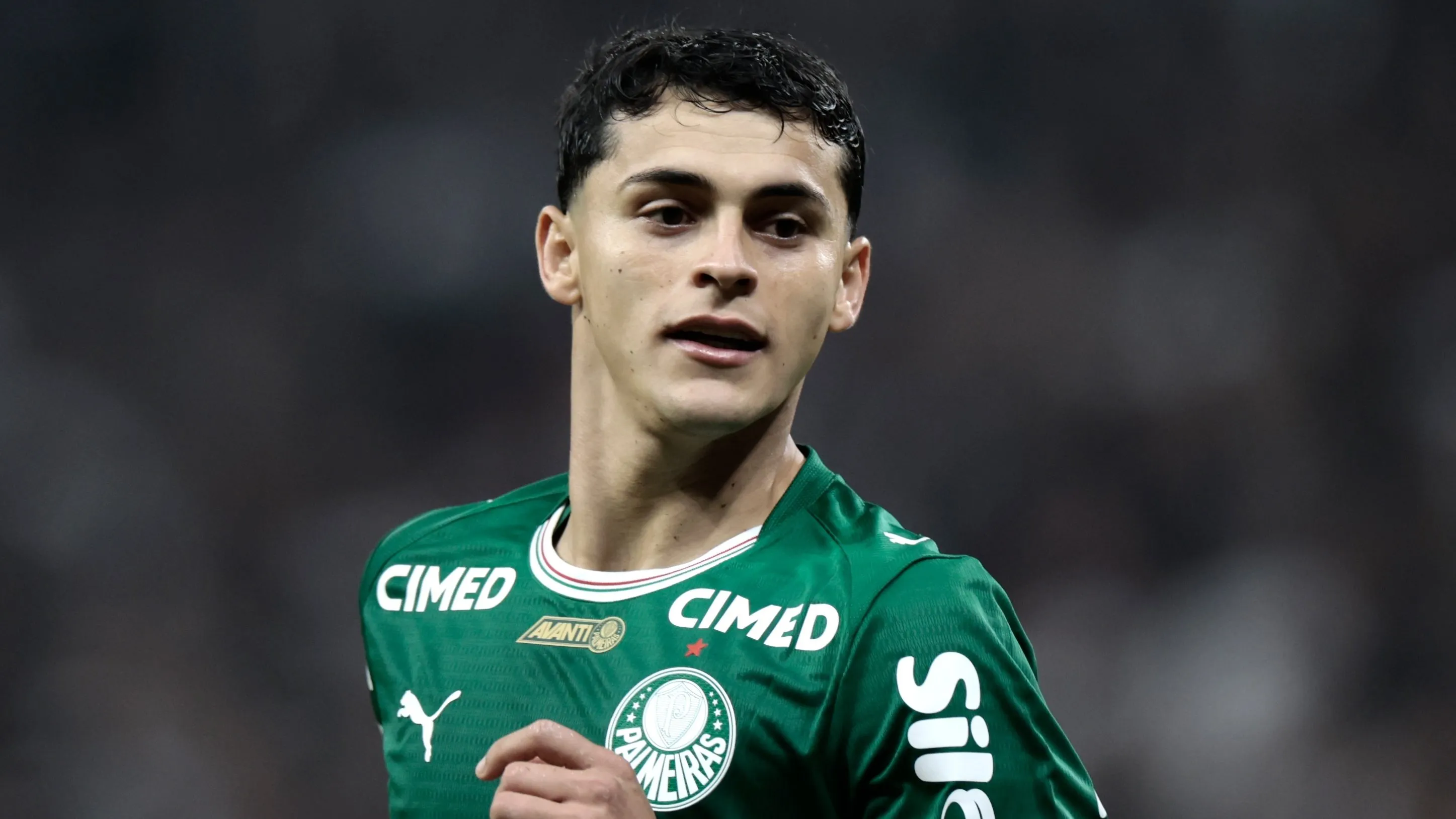 Sosa jogador do Palmeiras durante partida contra o Corinthians no estadio Arena Corinthians pelo campeonato Brasileiro A 2026. Foto: Marcello Zambrana/AGIF