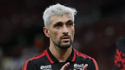 Arrascaeta no jogo de ontem contra os colombianos