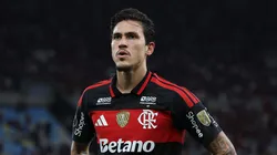 Pedro comemorando o seu tento no jogo desta quinta-feira (16)