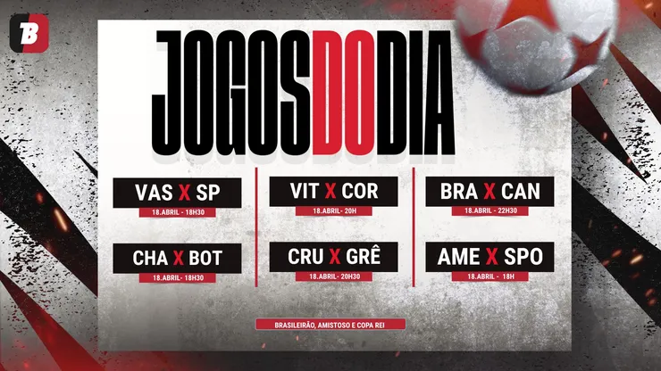Agenda de jogos de hoje (1804) horários e onde assistir futebol ao vivo neste sábado