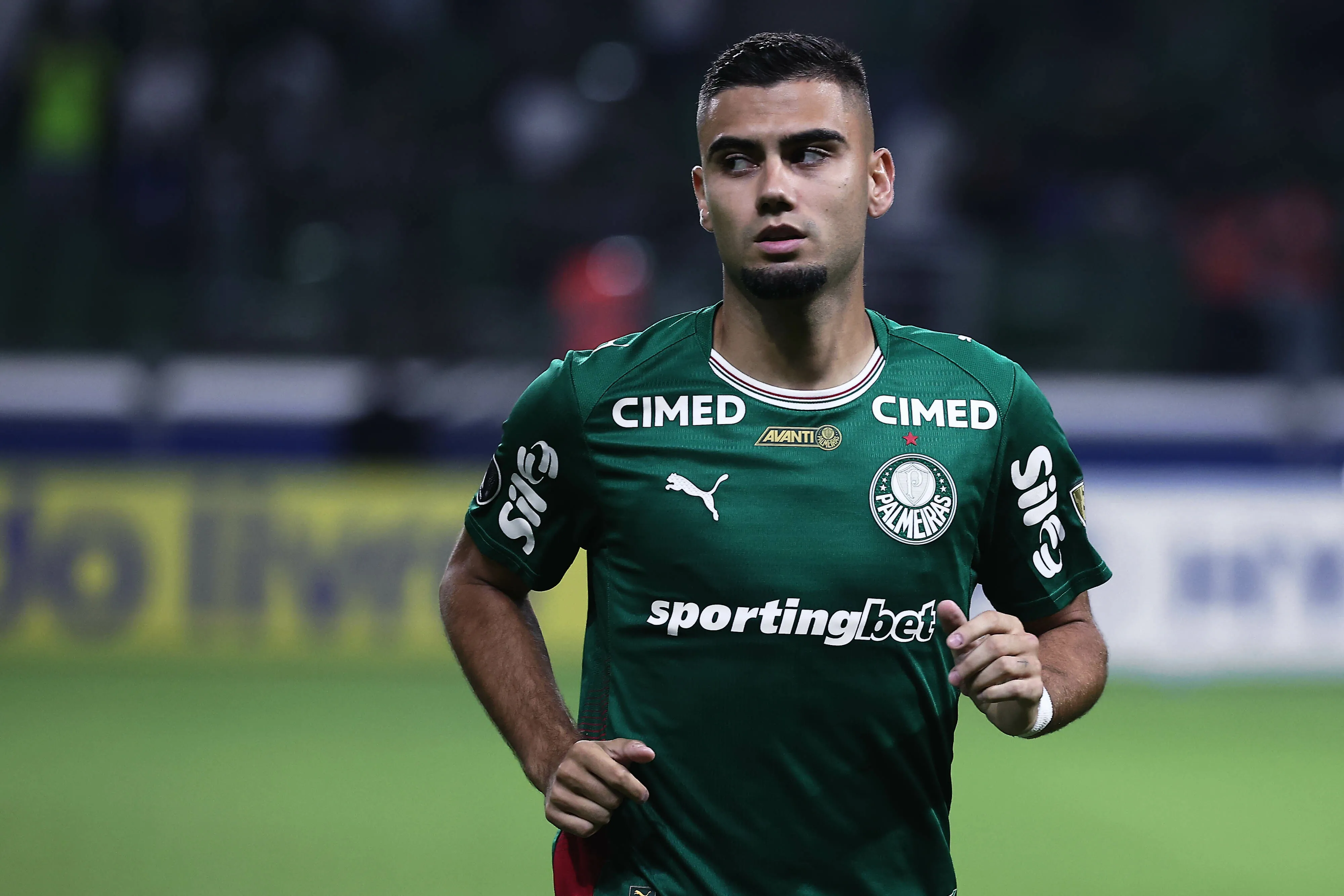 Andreas Pereira em partida pelo Palmeiras. Foto: Ettore Chiereguini/AGIF