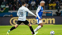Matheus Pereira, jogador do Cruzeiro durante partida contra o Gremio no estadio Mineirao pelo campeonato Brasileiro A 2025. Foto: Fernando Moreno/AGIF