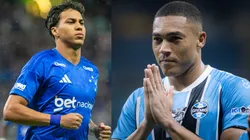 Kaio Jorge e Carlos Vinícius vão se enfrentar neste sábado (18) - Fotos: Fernando Moreno/AGIF e Maxi Franzoi/AGIF