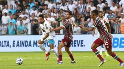 Neymar jogador do Santos durante partida contra o Fluminense no estádio Vila Belmiro. Foto: Mauricio De Souza/AGIF