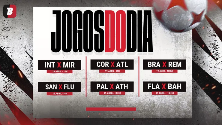 Agenda de jogos de hoje (1904) horários e onde assistir futebol ao vivo neste domingo