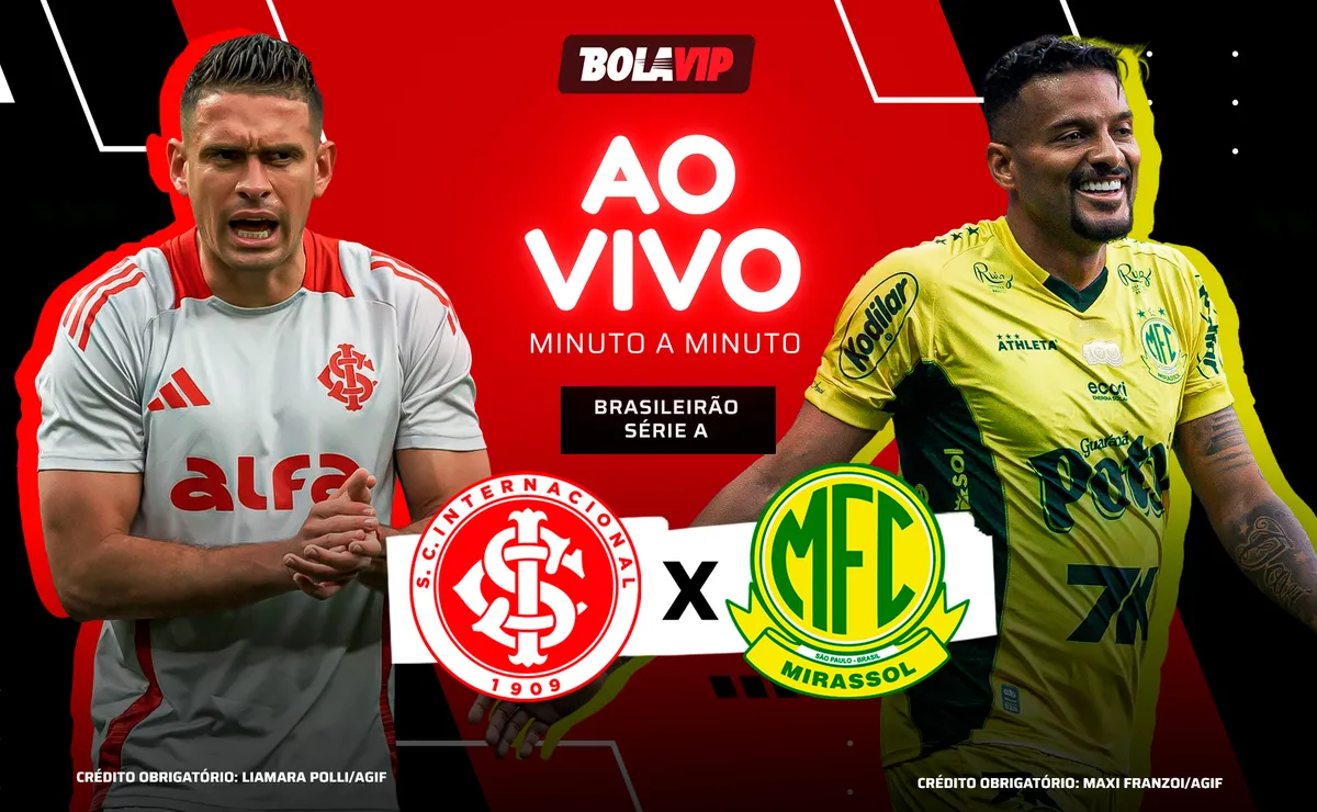 Internacional x Mirassol AO VIVO – Pré-jogo rolando pelo Brasileirão 2026