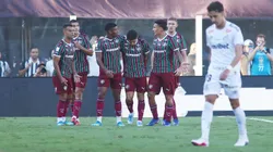 SP - SANTOS - 19/04/2026 - BRASILEIRO A 2026, SANTOS X FLUMINENSE - Savarino jogador do Fluminense comemora seu gol durante partida contra o Santos no estadio Vila Belmiro pelo campeonato Brasileiro A 2026. Foto: Mauricio De Souza/AGIF