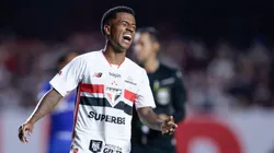 Marcos Antonio jogador do Sao Paulo lamenta durante partida contra o Cruzeiro no estadio Morumbi pelo campeonato Brasileiro A 2026. Foto: Marcello Zambrana/AGIF