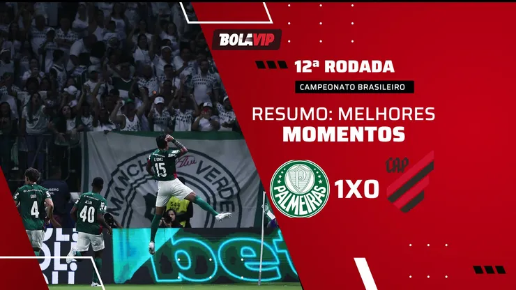 Com um a menos, Palmeiras vence Athletico-PR e mantém folga na liderança do Brasileirão