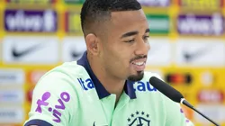 MT - CUIABA - 09/10/2023 - SELECAO BRASILEIRA, COLETIVA - Gabriel Jesus jogador da Selecao Brasileira durante coletiva de imprensa realizada no Arena Pantanal. Foto: Gil Gomes/AGIF