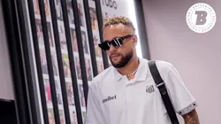 Neymar jogador do Santos chegando na Vila Belmiro para confronto contra o Fluminense