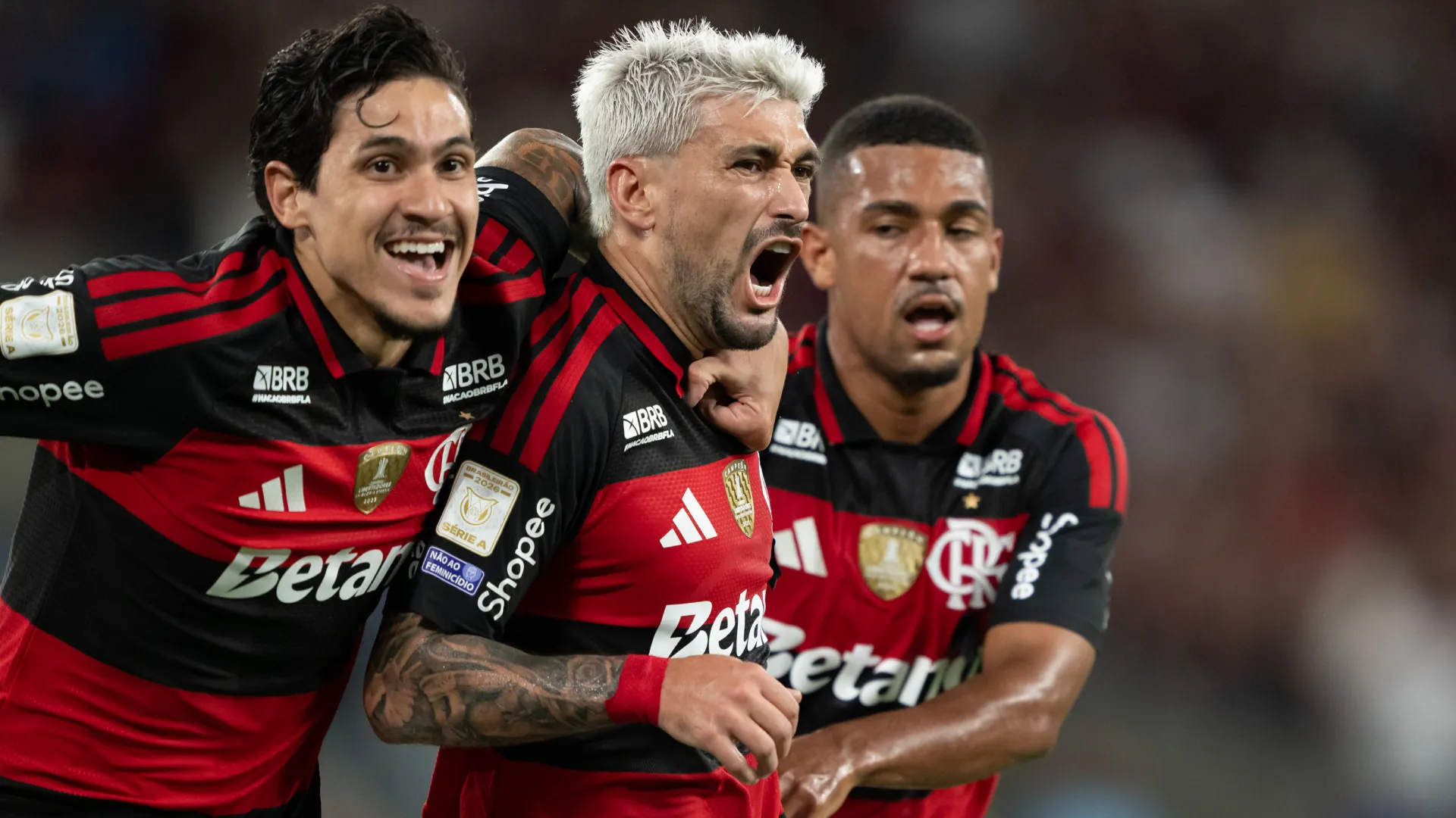 Pedro e Arrascaeta podem fazer a diferença no Flamengo – Foto: Jorge Rodrigues/AGIF
