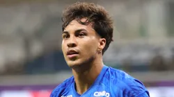 Kaio Jorge jogador do Cruzeiro comemora seu gol durante partida contra o Atletico no estadio Mineirao pelo campeonato Mineiro 2026.