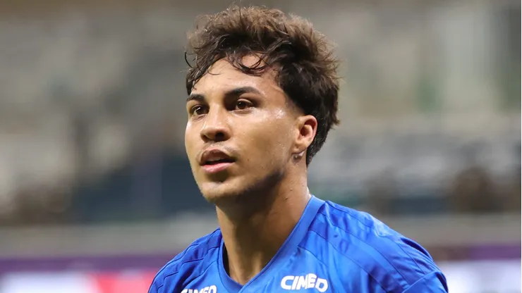 Kaio Jorge jogador do Cruzeiro comemora seu gol durante partida contra o Atletico no estadio Mineirao pelo campeonato Mineiro 2026.