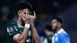 Flaco Lopez jogador do Palmeiras comemora seu gol durante partida contra o Sporting Cristal no estadio Arena Allianz Parque pelo campeonato Copa Libertadores 2026. Foto: Ettore Chiereguini/AGIF