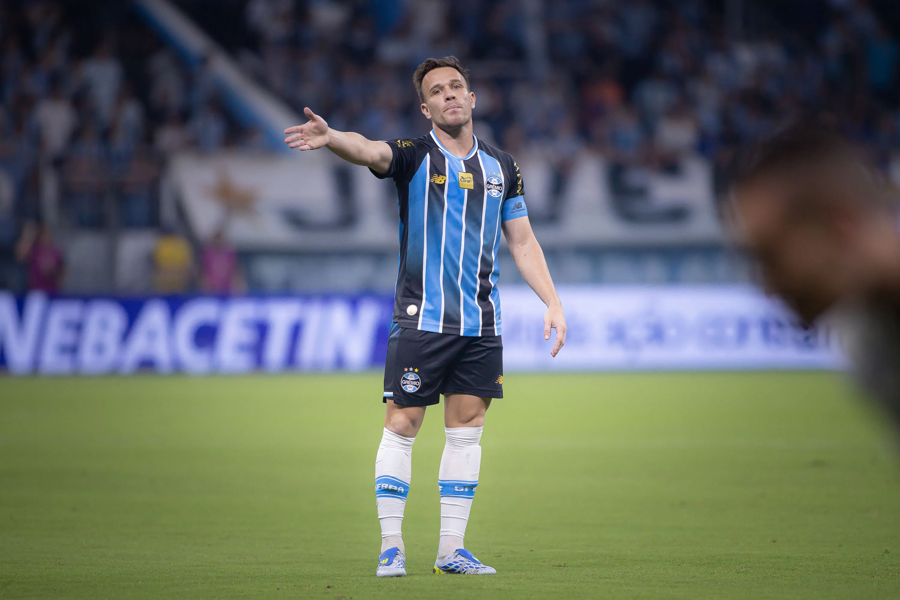 Arthur jogador do Gremio durante partida contra o Confianca no estadio Arena do Gremio pelo campeonato Copa Do Brasil 2026. Foto: Maxi Franzoi/AGIF