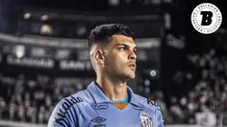Gabriel Brazão jogador do Santos durante partida