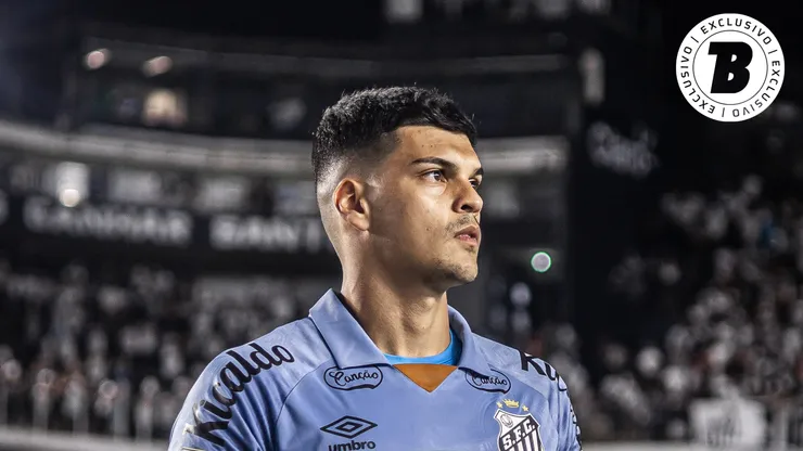 Gabriel Brazão jogador do Santos durante partida