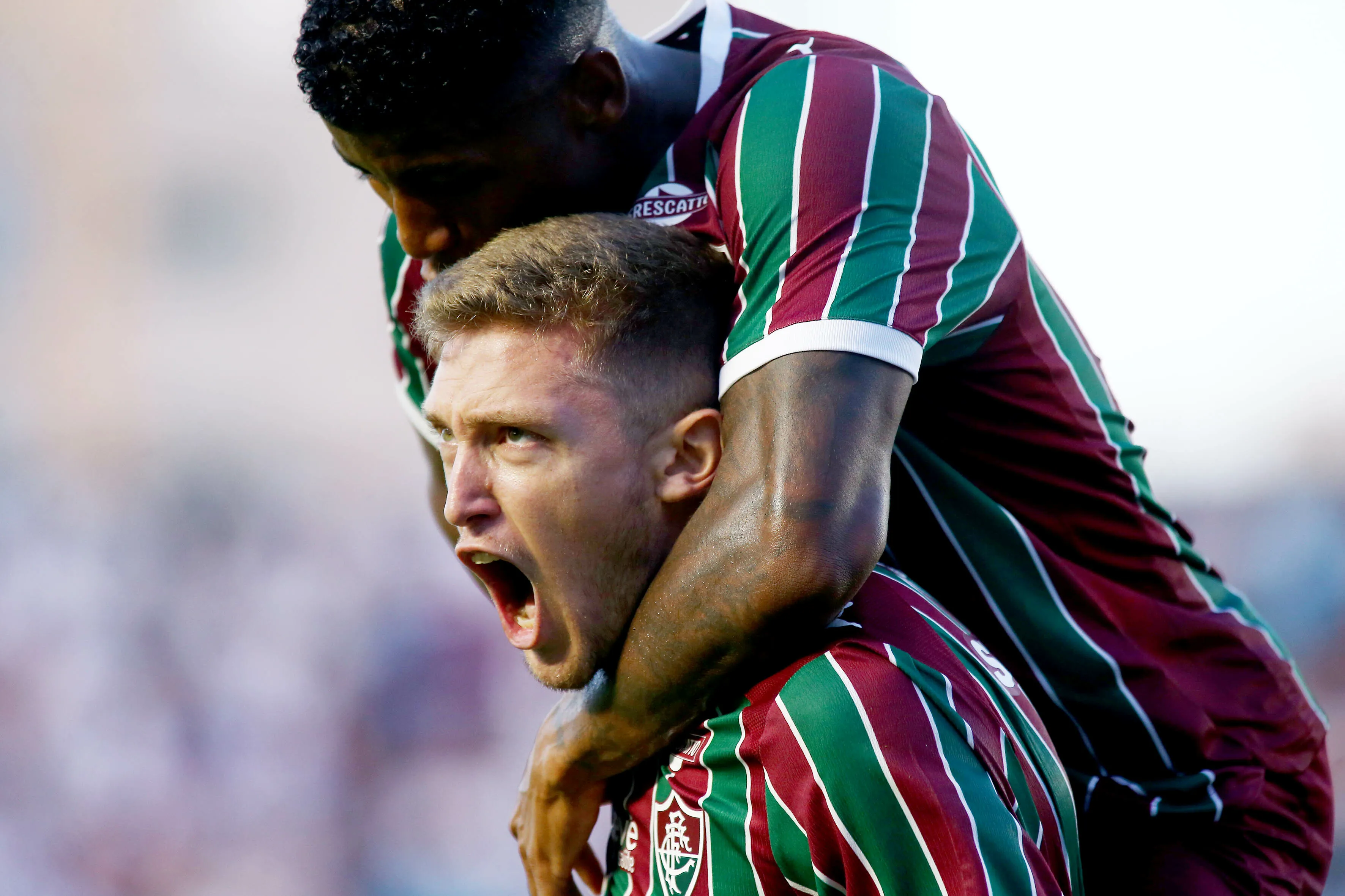 SP – SANTOS – 19/04/2026 – BRASILEIRO A 2026, SANTOS X FLUMINENSE – Castillo jogador do Fluminense comemora seu gol durante partida contra o Santos no estadio Vila Belmiro pelo campeonato Brasileiro A 2026. Foto: Mauricio De Souza/AGIF