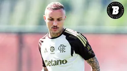 Everton Cebolinha jogador do Flamengo durante treinamento no Ninho do Urubu
