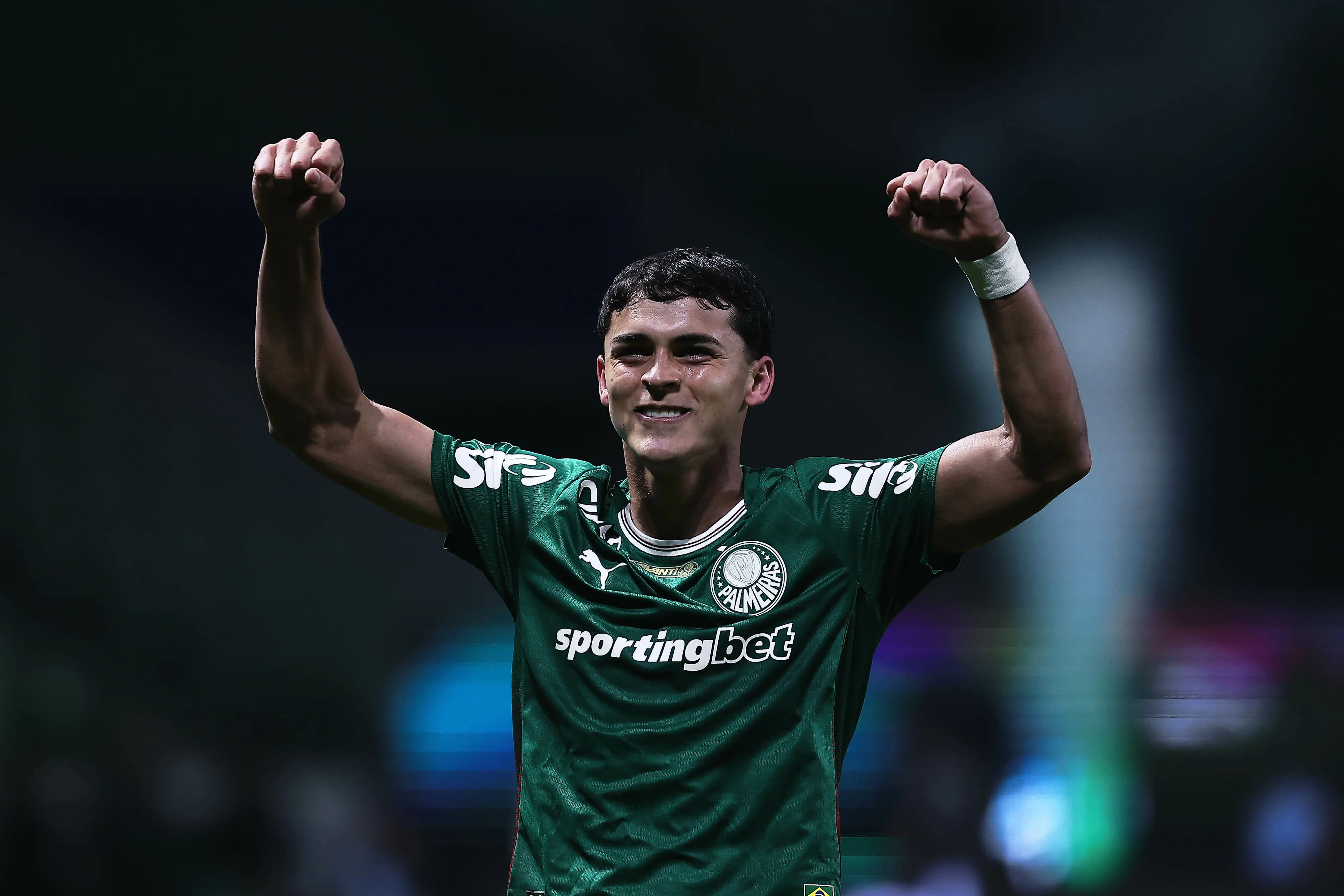 SP – SAO PAULO – 23/04/2026 – COPA DO BRASIL 2026, PALMEIRAS X JACUIPENSE – Sosa jogador do Palmeiras comemora seu gol durante partida contra o Jacuipense no estadio Arena Allianz Parque pelo campeonato Copa Do Brasil 2026. Foto: Ettore Chiereguini/AGIF