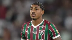 John Kennedy jogador do Fluminense durante partida contra o Independiente no estadio Maracana pelo campeonato Copa Libertadores 2026.