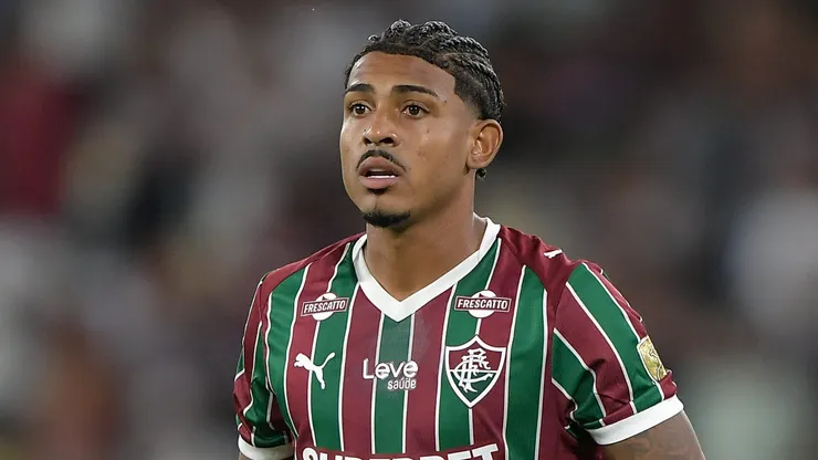 John Kennedy jogador do Fluminense durante partida contra o Independiente no estadio Maracana pelo campeonato Copa Libertadores 2026.