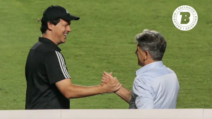 Diniz e Renato pela Copa do Brasil de 2020. Foto: Marcello Zambrana/AGIF