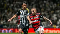 Cebolinha jogador do Flamengo durante partida contra o Atletico-MG no estadio Arena MRV pelo campeonato Copa Do Brasil 2025. Foto: Fernando Moreno/AGIF