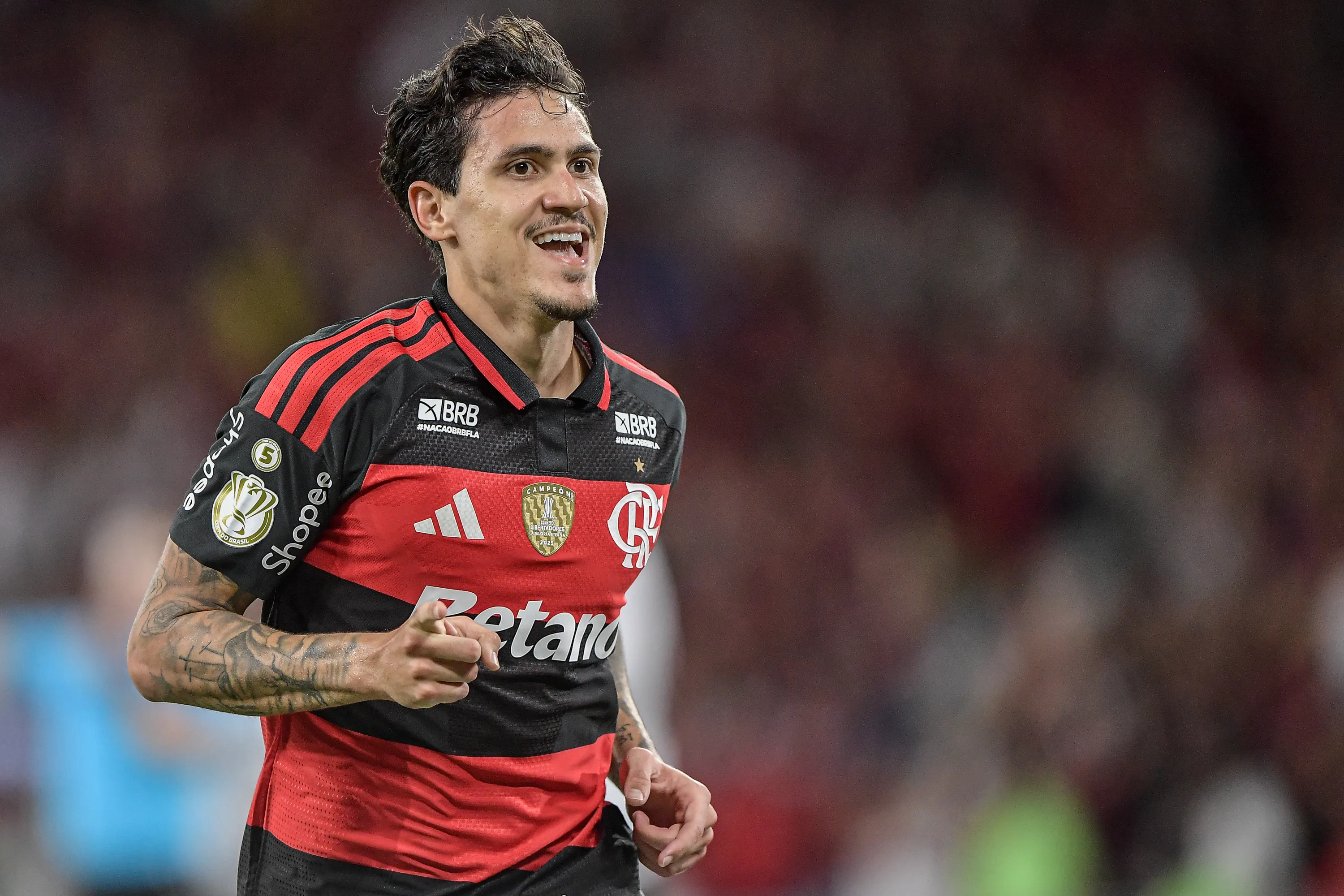 Pedro jogador do Flamengo durante partida contra o Vitoria no estadio Maracana pelo campeonato Copa Do Brasil 2026. Foto: Thiago Ribeiro/AGIF