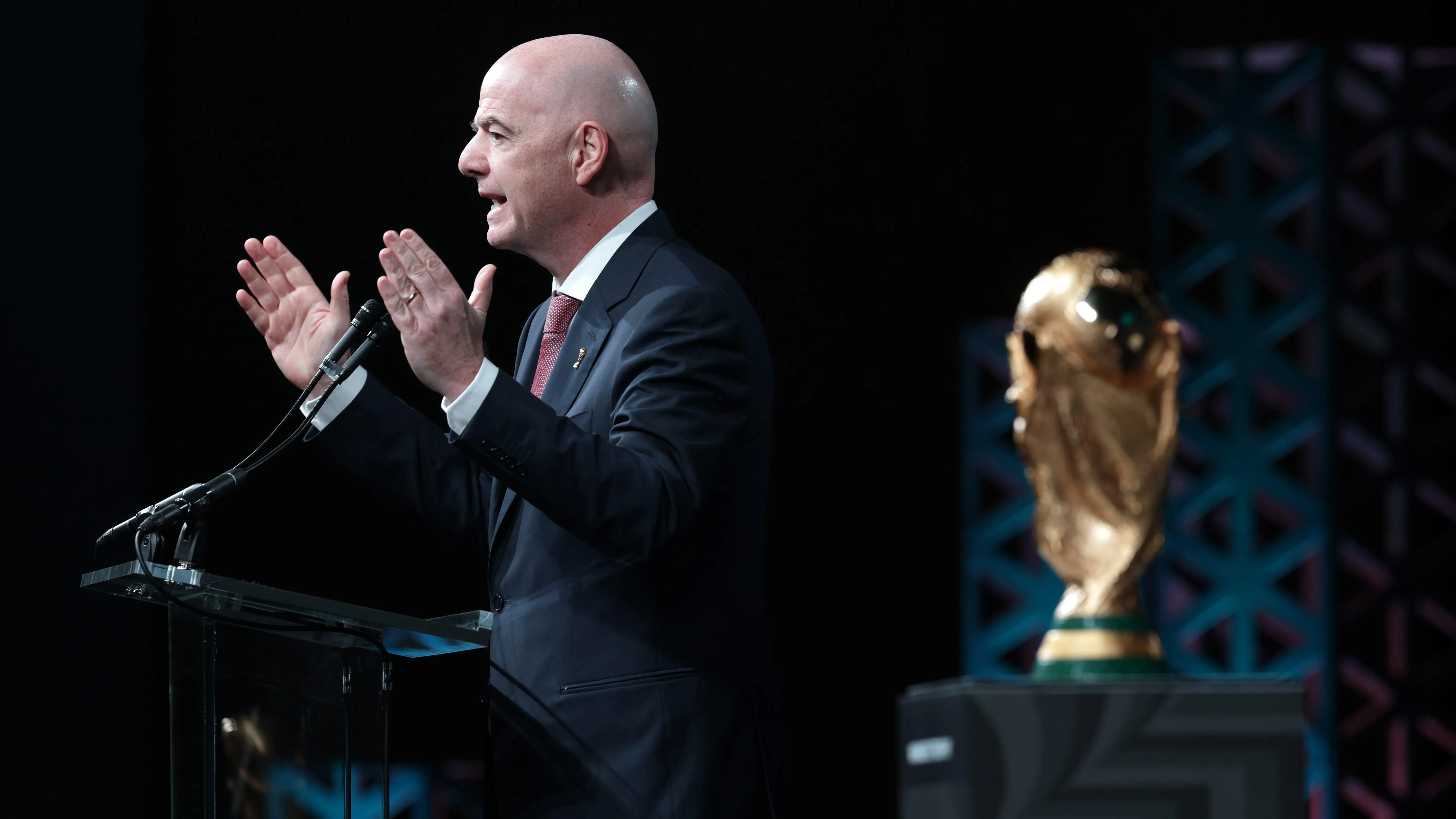 Gianni Infantino, presidente da FIFA. (Photo by Alex Wong/Getty Images)
