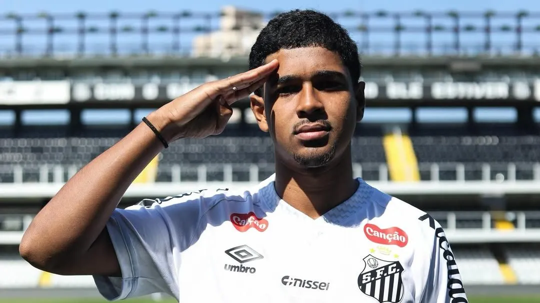 João Ananias, zagueiro do Santos. Foto: Reinaldo Campos/Santos FC