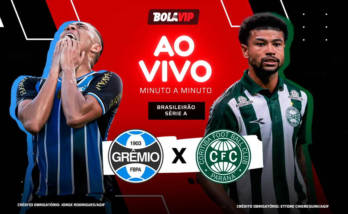 Grêmio x Coritiba AO VIVO e GRÁTIS – 0 x 0 – Primeiro tempo em andamento pelo Brasileirão