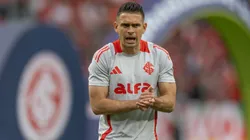 Rafael Borré jogador do Internacional durante partida contra o Gremio no estadio Beira-Rio pelo campeonato Brasileiro A 2025. Foto: Liamara Polli/AGIF