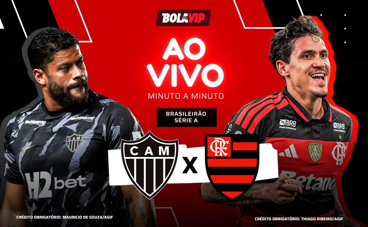 Atlético-MG x Flamengo AO VIVO e GRÁTIS – Onde assistir jogo em tempo real pelo Brasileirão