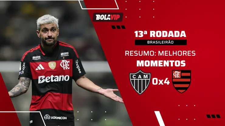 Flamengo goleia o Atlético-MG e mantém tabu na Arena MRV