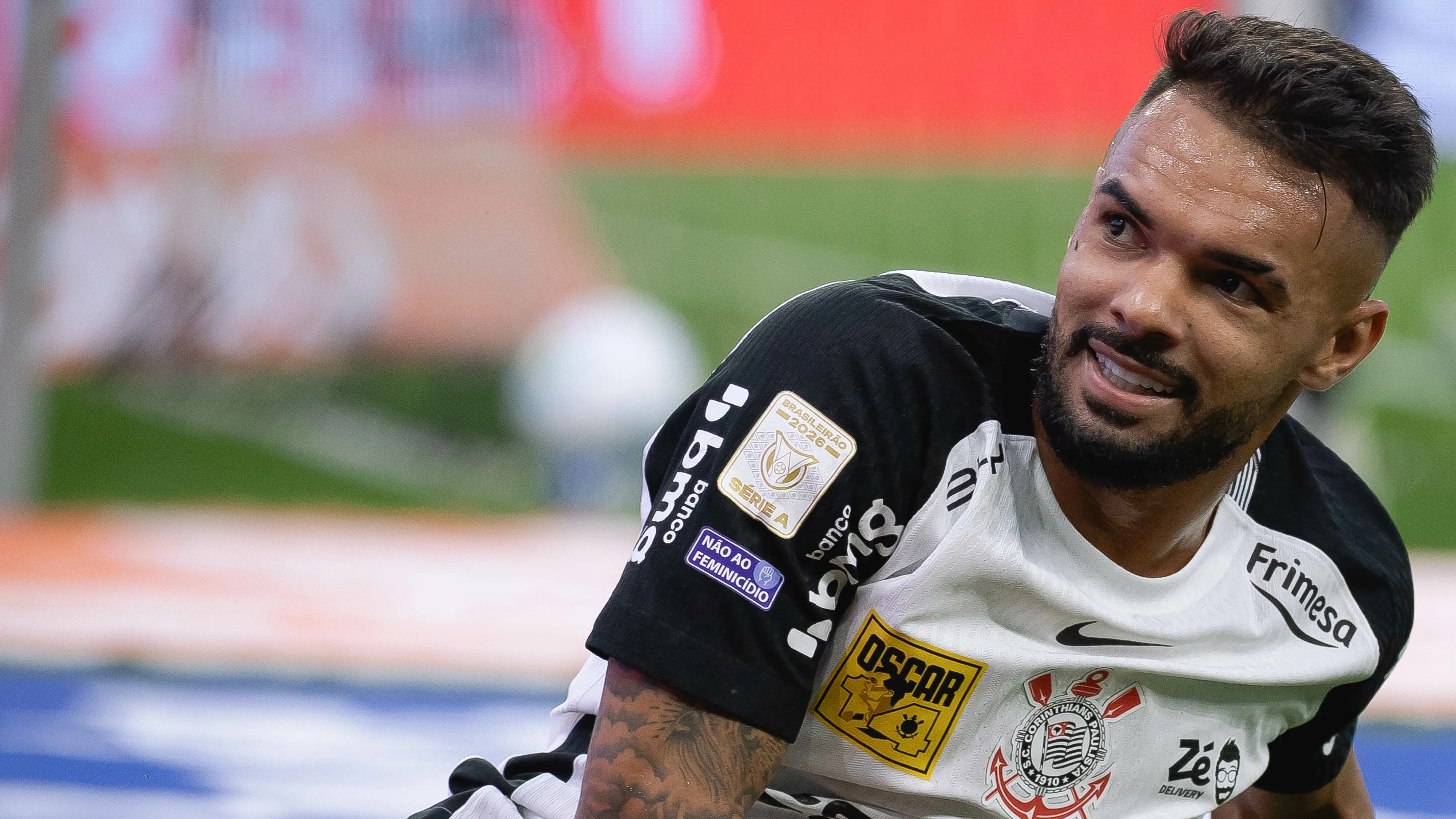 Raniele, jogador do Corinthians, durante partida contra o Vasco no estadio Arena Corinthians pelo campeonato Brasileiro A 2026. Foto: Ettore Chiereguini/AGIF
