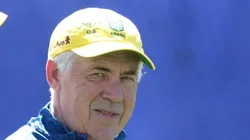 Ancelotti durante treino em Teresópolis, no RJ.