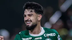 - Flaco Lopez jogador do Palmeiras comemora seu gol durante partida contra o Novorizontino