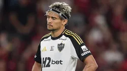 Gustavo Scarpa jogador do Atlético-MG lamenta durante partida contra o Flamengo. Foto: Thiago Ribeiro/AGIF