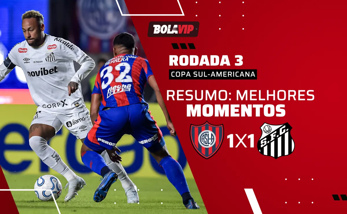 San Lorenzo 1 x 1 Santos: resumo completo do jogo pela Copa Sul-Americana 2026
