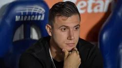 Lucas Piton jogador do Vasco durante aquecimento antes da partida contra o Fluminense no estadio Maracana pelo campeonato Copa Do Brasil 2025.