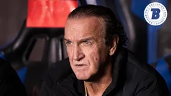 Cuca técnico do Santos durante partida válida pela Sul-Americana