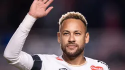 Neymar durante partida diante do San Lorenzo, em Buenos Aires