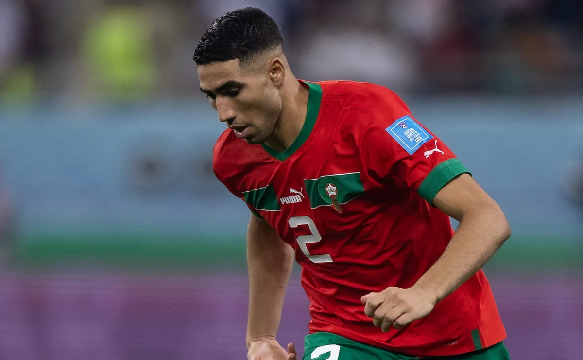 Seleção Brasileira fica de olho na situação de Hakimi, do Marrocos, após lesão nos músculos isquiotibiais