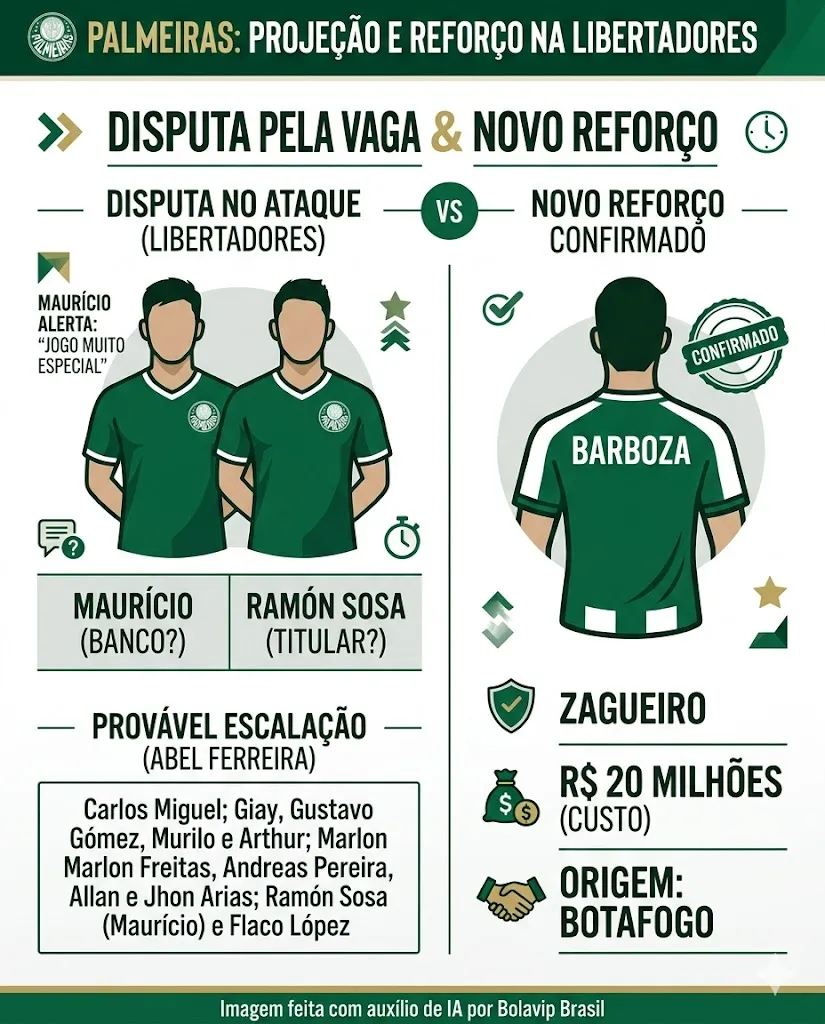Infográfico - Foto: gerada com auxílio de IA pelo Bolavip Brasil.
