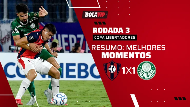 Cerro Porteño 1 x 1 Palmeiras. Foto: Christian Alvarenga/Getty Images